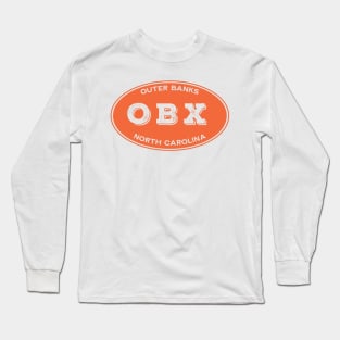 OBX Oval in Orange Long Sleeve T-Shirt